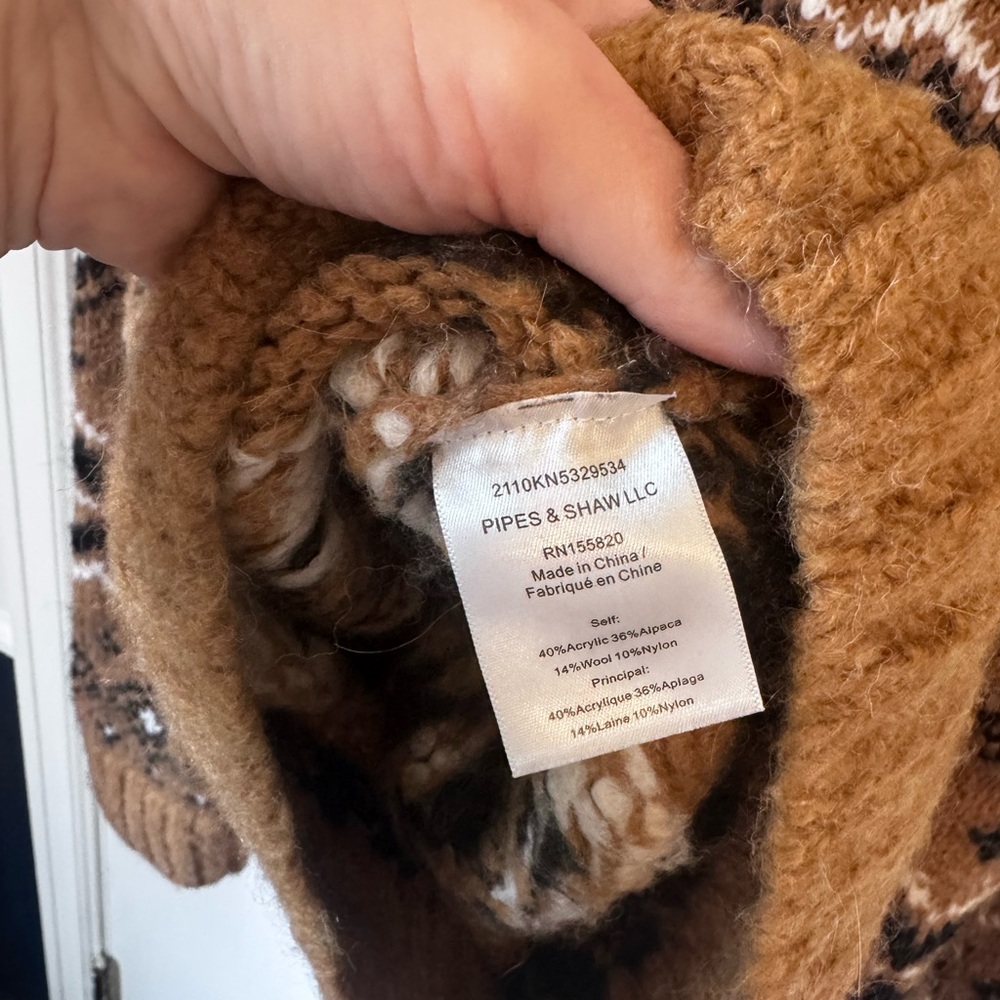 Veronica Beard Brown Patterned Turtleneck Sweater - image 6